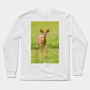 Fawn Memories - White-tailed deer Long Sleeve T-Shirt